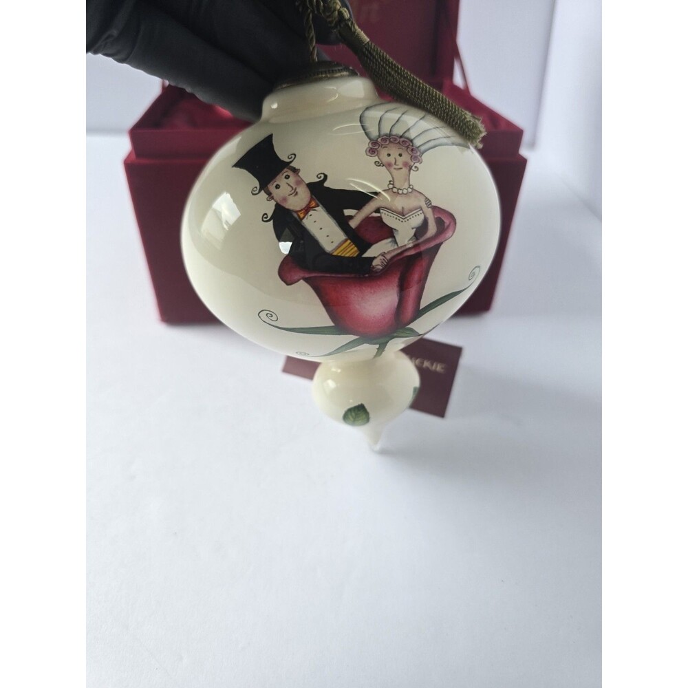 Ne'Qwa Art A Christmas Blessing Reverse Painted Glass Christmas Ornament Holy